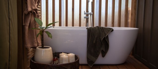 The Green Tent - Matakana Accommodation - Outdoor Bath